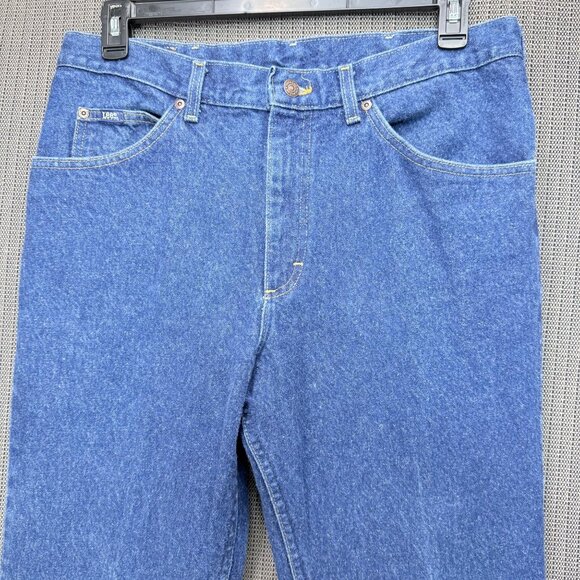 Lee Genuine Jeans Mens Size 36X32 Blue Denim Straight-Leg Classic Fit - Picture 8 of 9
